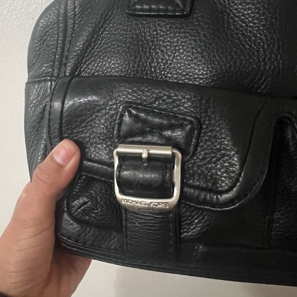 Vintage Michael Kors Black Leather Shoulder Bag - Picture 4 of 10
